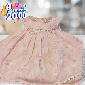 Savannah fully lined floral print dress size 6-9 months